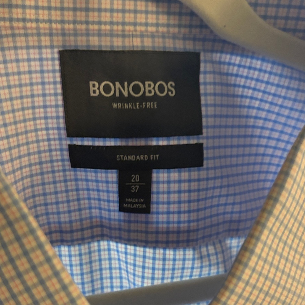 Bonobos Men's Wrinkle-Free Plaid Shirt 20/37